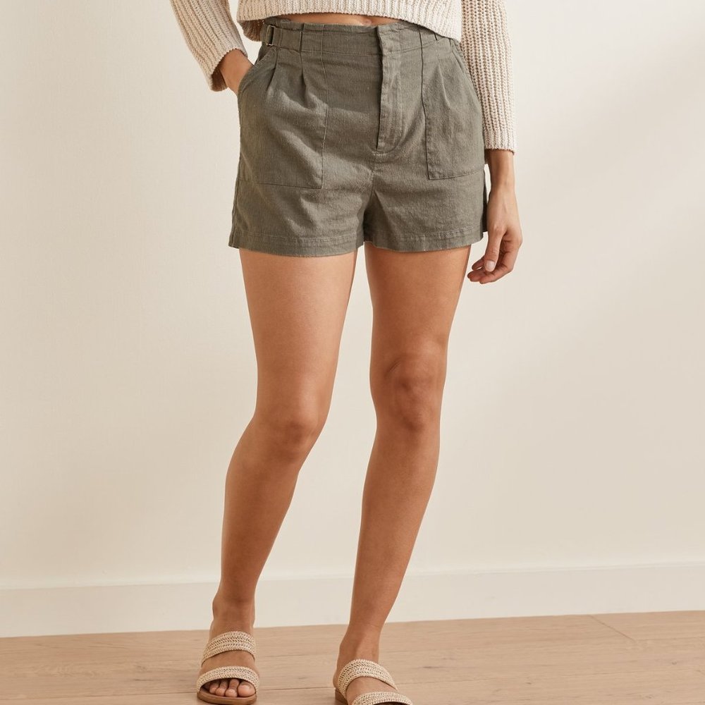 NWT UpWest Hemp High-Waisted Pleated Short